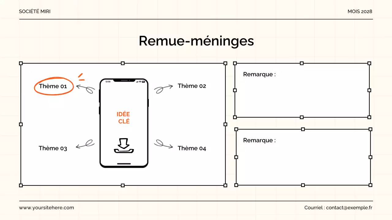 orange modern brainstorming guide