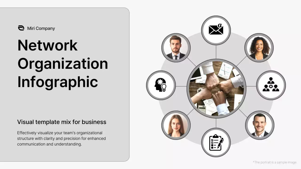 Grey Professional Network Document Infographic