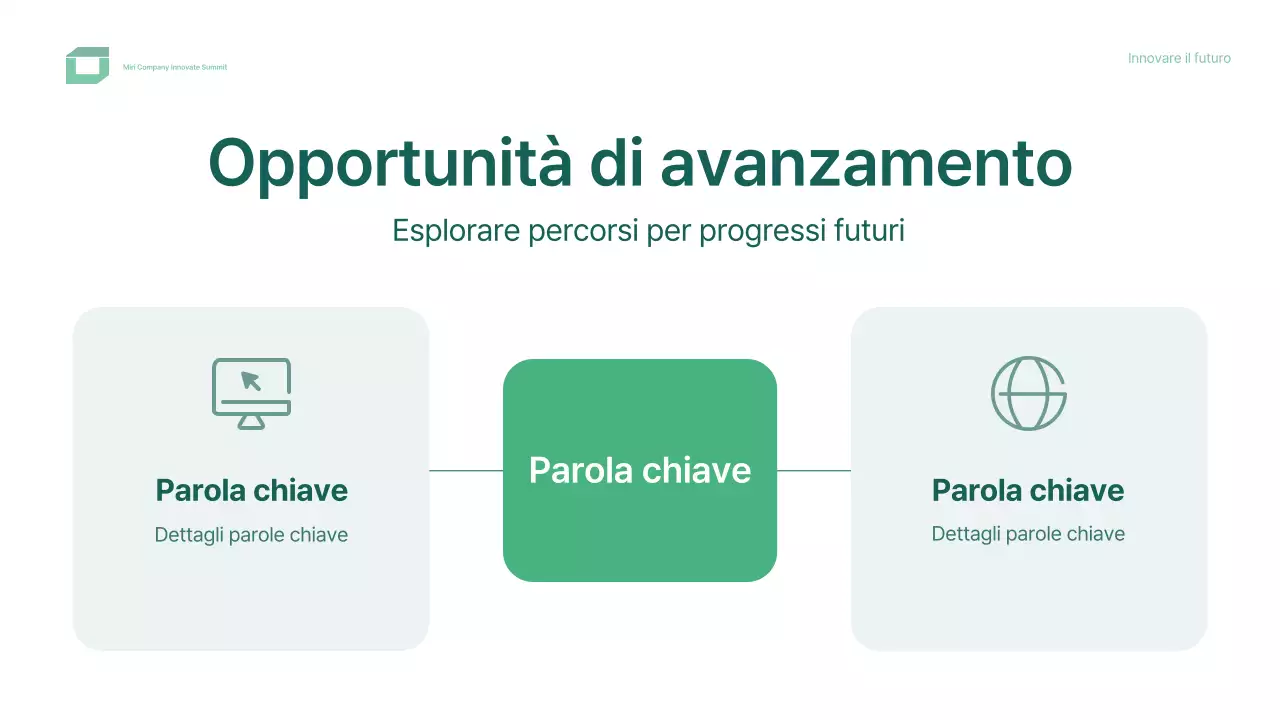 design verde e moderno per conferenze