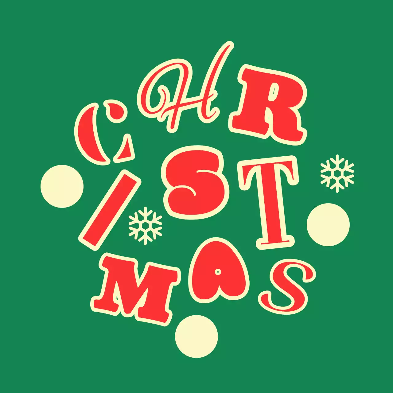 Tarjeta de Navidad Green Pop