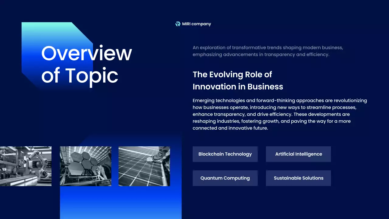 블루 모던 테크놀로지 프리젠테이션