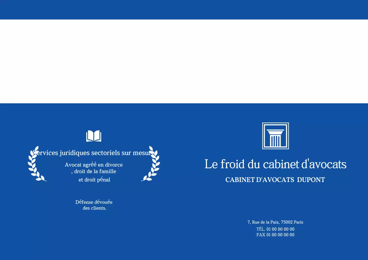 Publicité simple pour les cabinets d'avocats