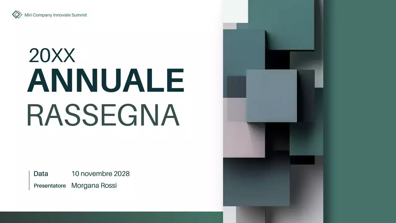 green minimal rapporto annuale piano d'impresa