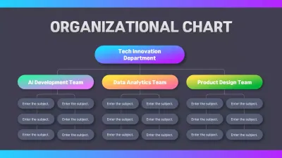 Rainbow Modern Organizational Chart Document Infographic