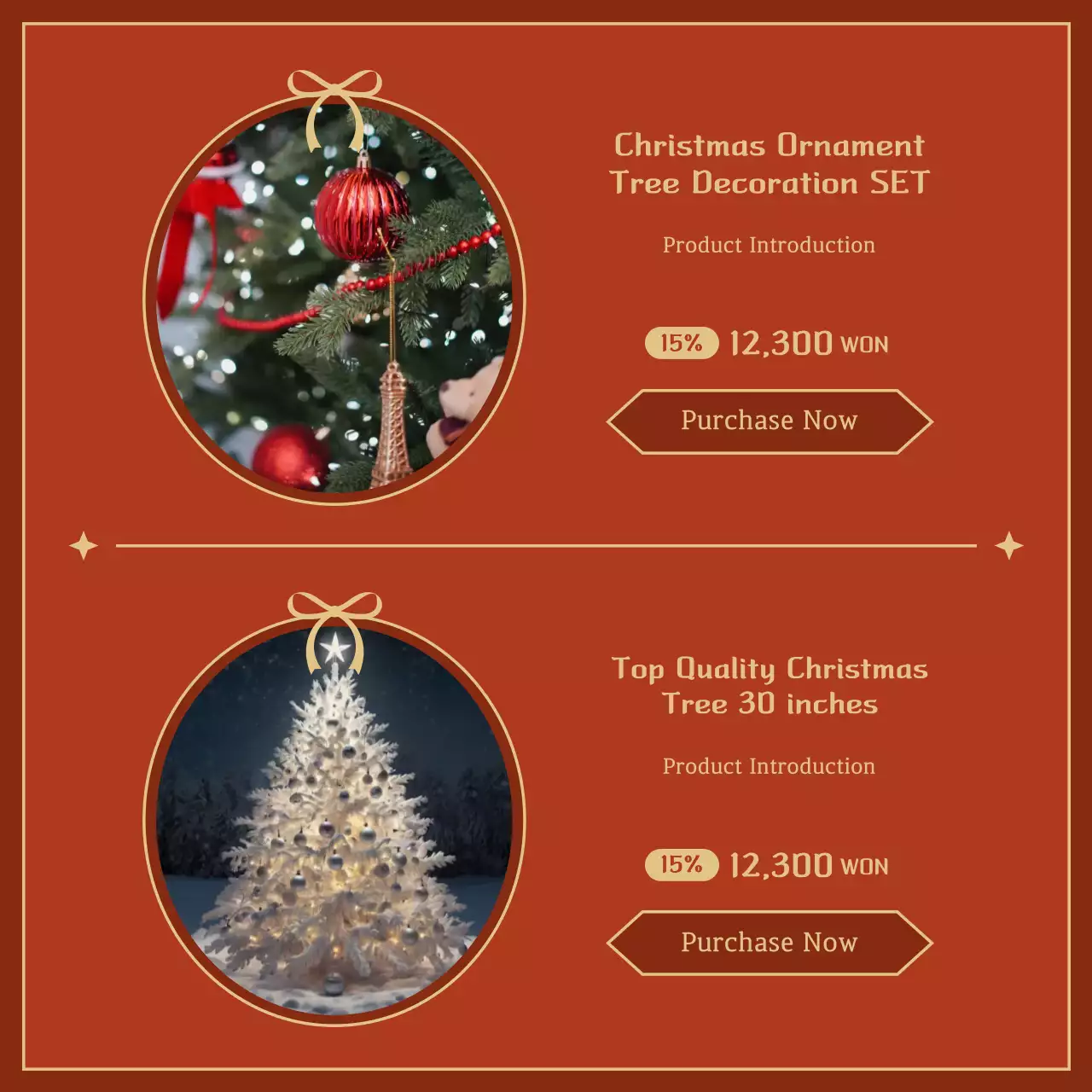 Carrossel de promoção de Natal tradicional vermelho no Instagram