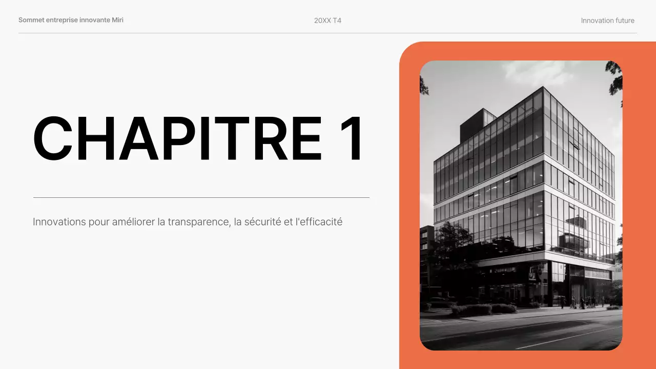 Présentation d'entreprise moderne de couleur orange