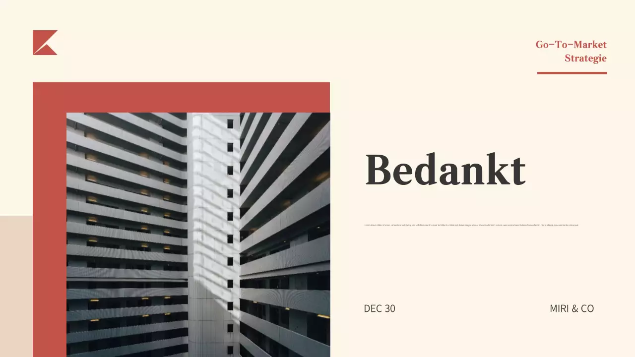 Rood Modern Ondernemingsplan