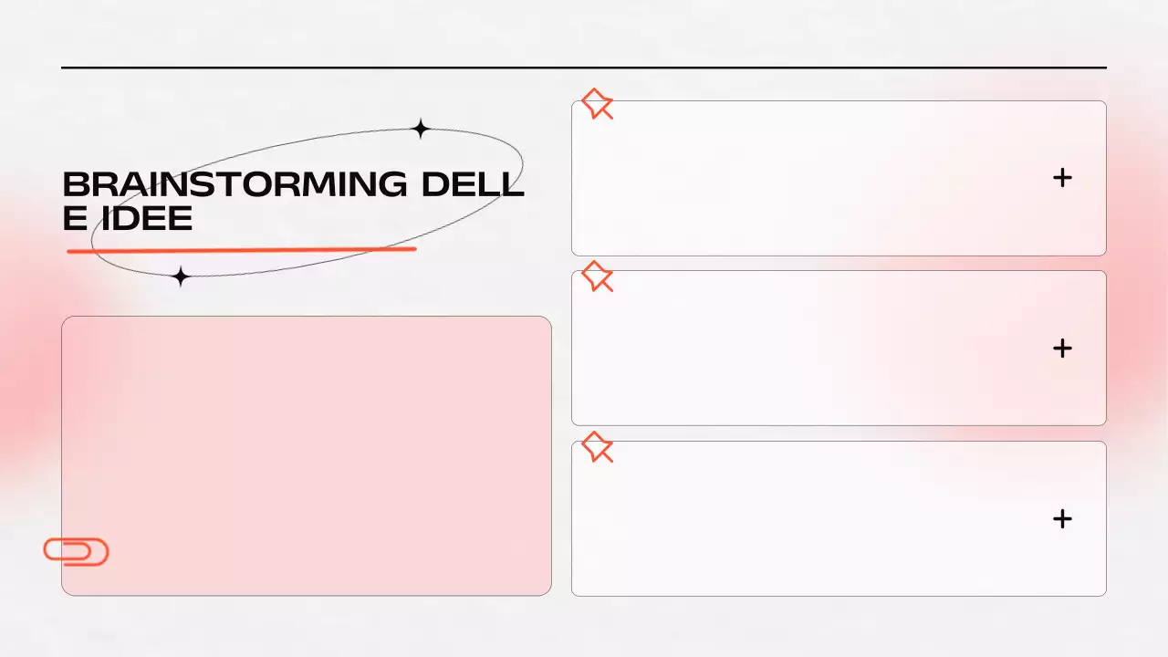 Presentazione del brainstorming arancione e grigio