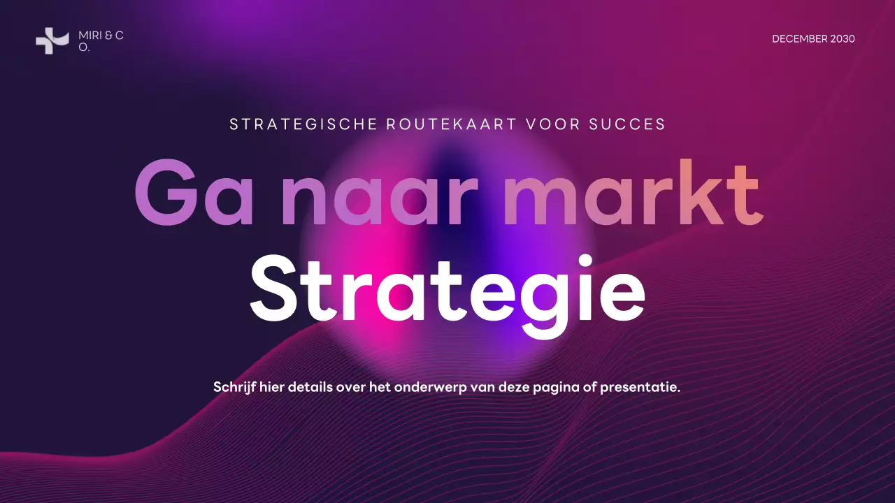 Paars Modern Ondernemingsplan