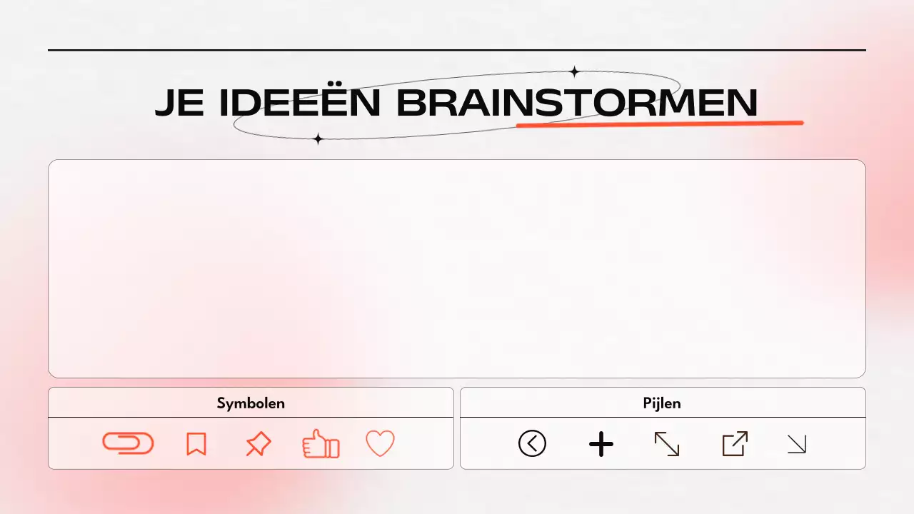 Oranje en grijze brainstormpresentatie