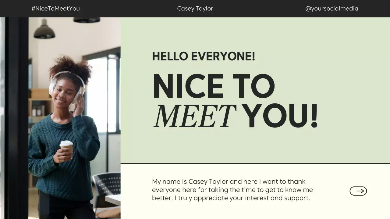 Apresentação pessoal moderna bege