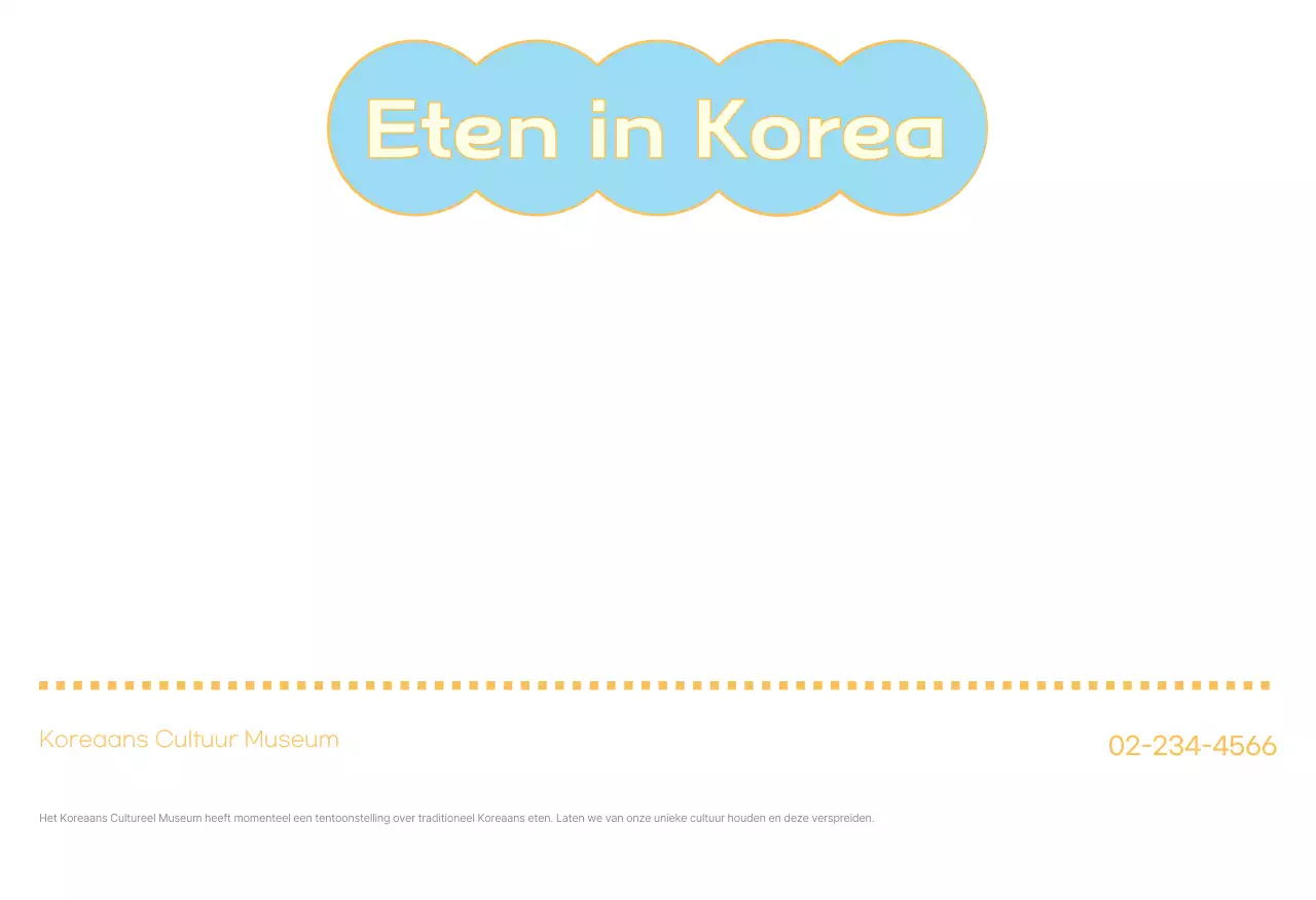 Mint Traditionele Koreaanse Voedsel Postkaart