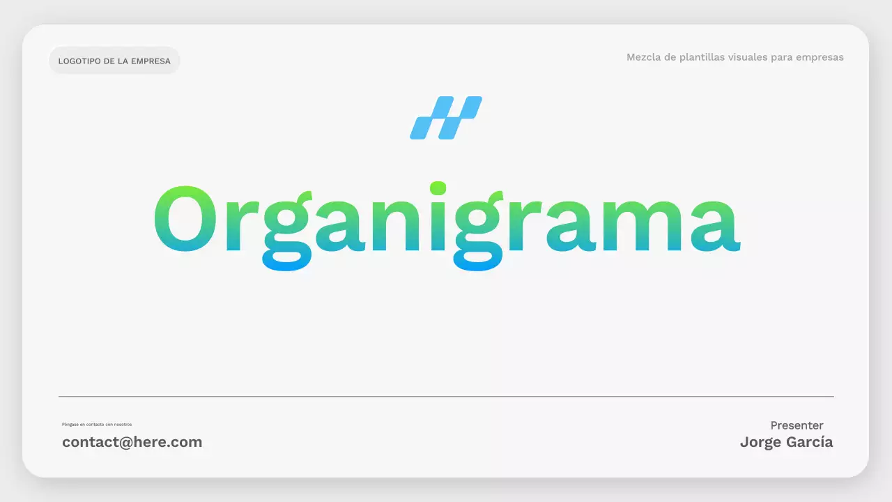 verde moderna colección de diseño de organigramas