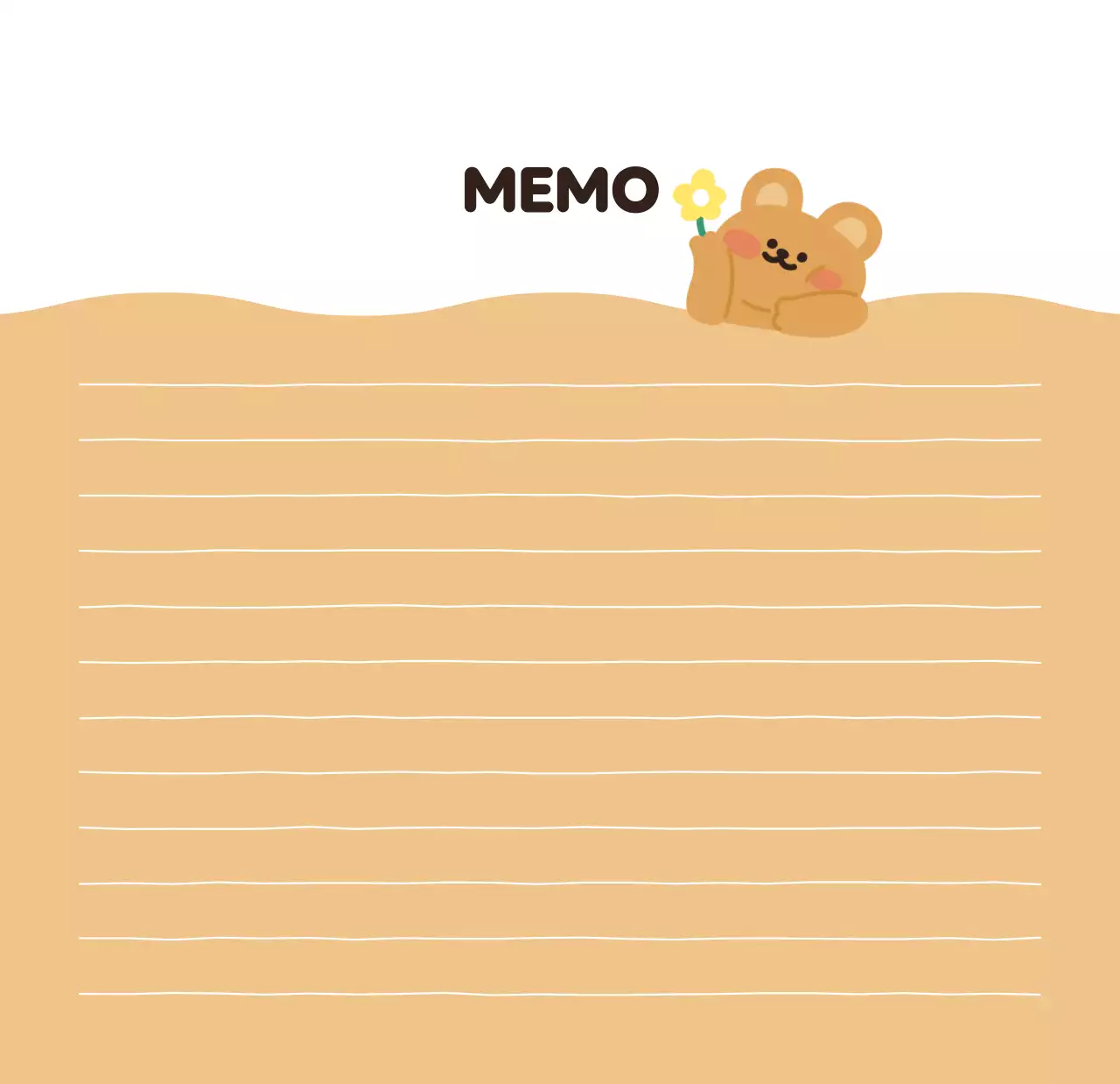 茶色とベージュの可愛らしい2025年カレンダー