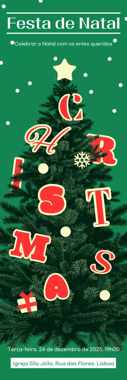 Convite de Natal abstrato e elegante