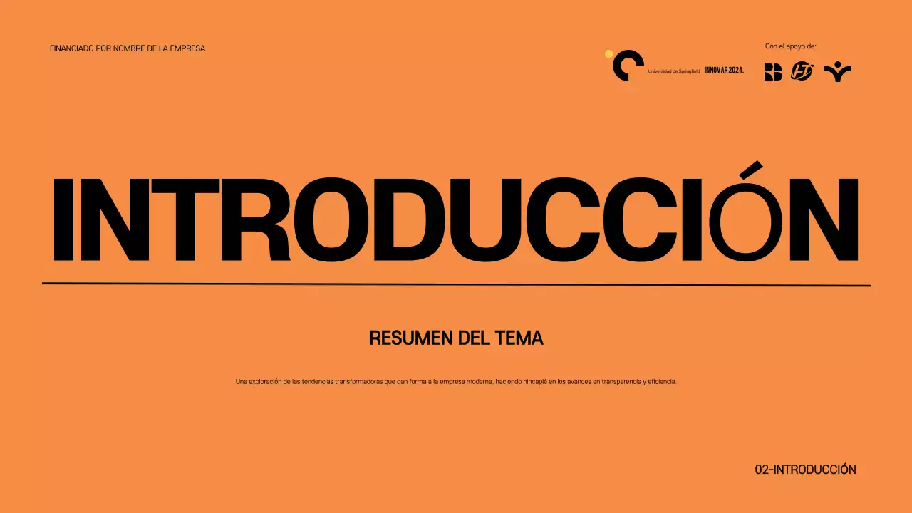 Anuncio de la Conferencia Orange Modern