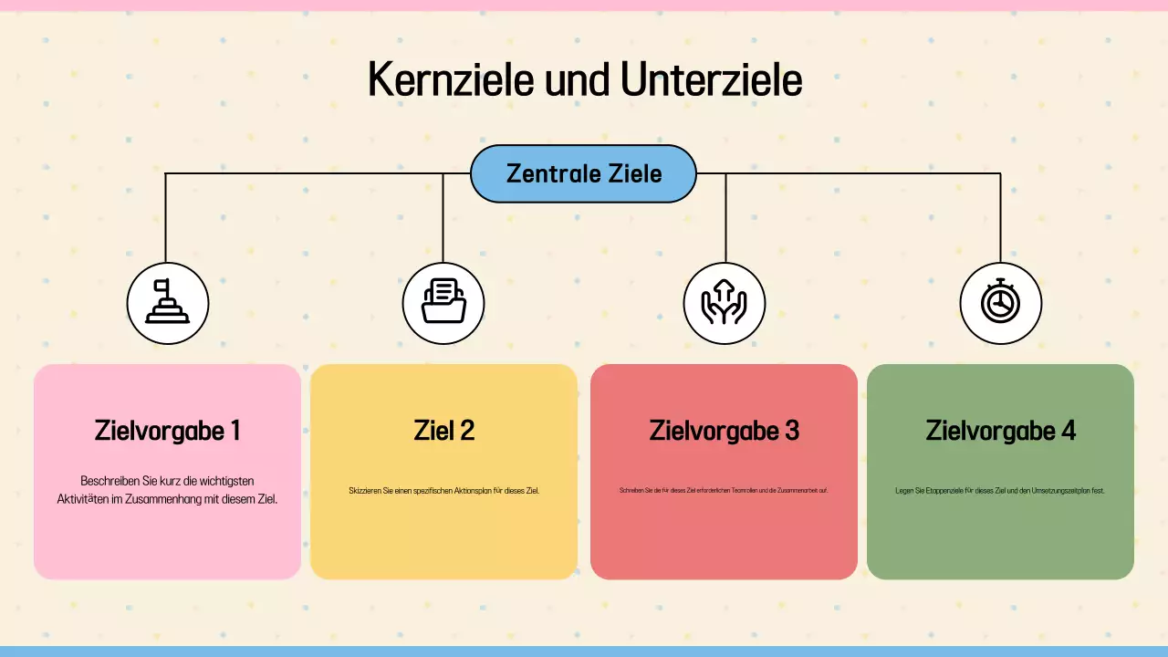 Beige Neat Leitfaden zur Zielsetzung