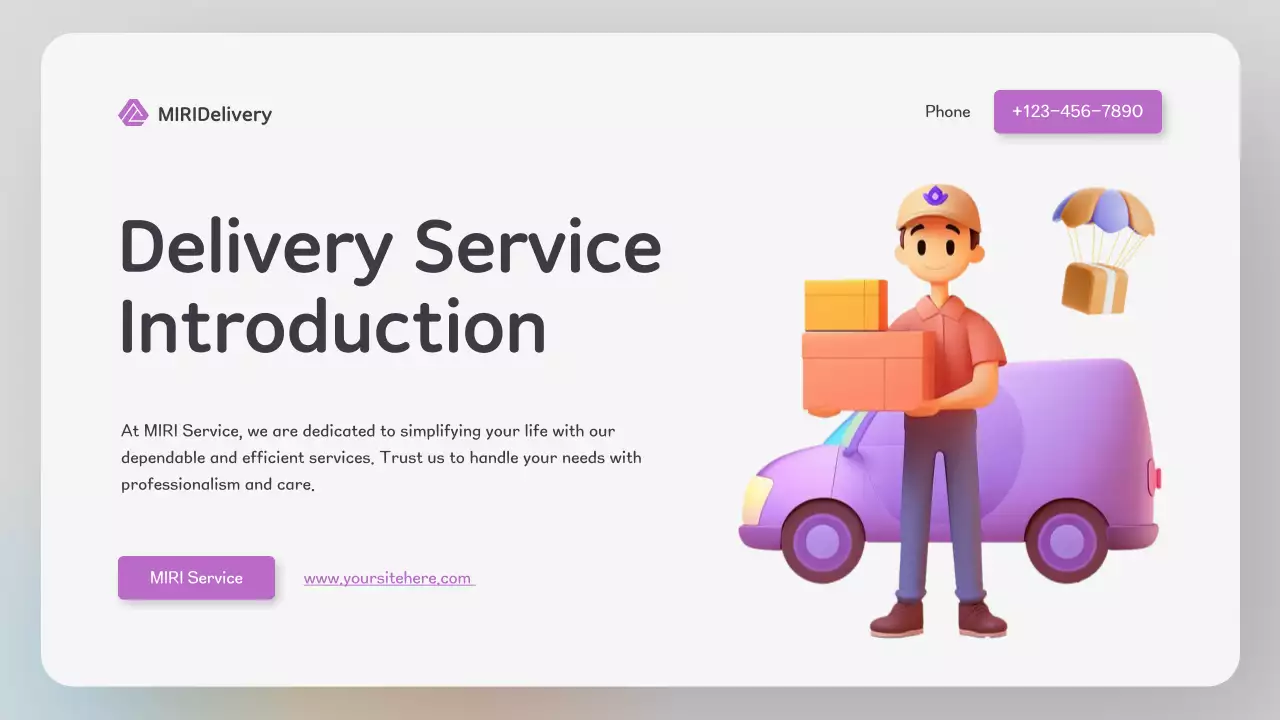 Purple Modern Delivery Promotion Presentation