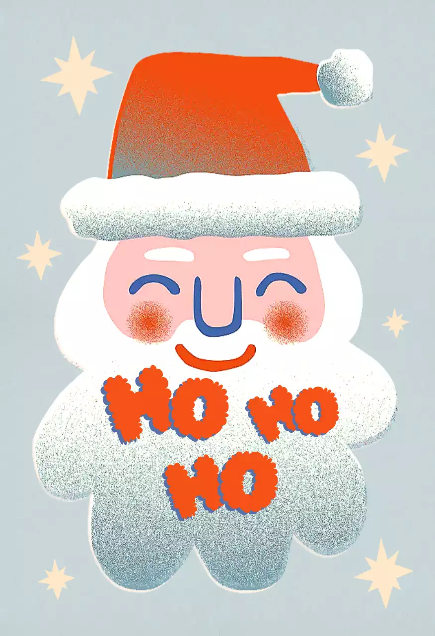 파랑 심플 겨울 축제