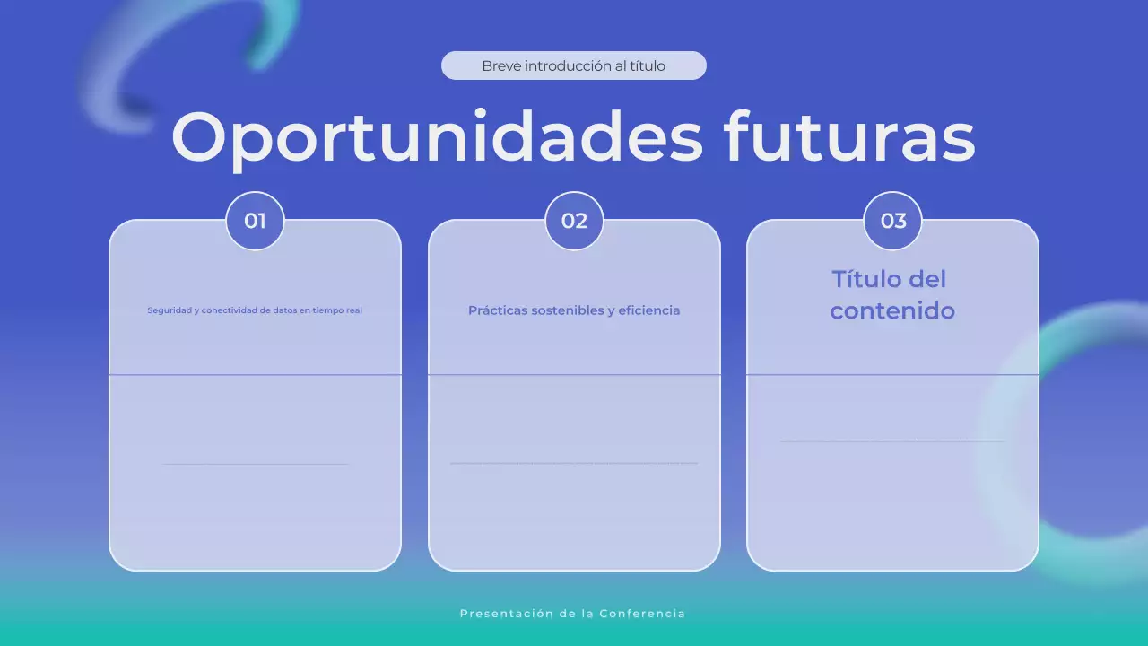 anuncio de empresa moderna azul