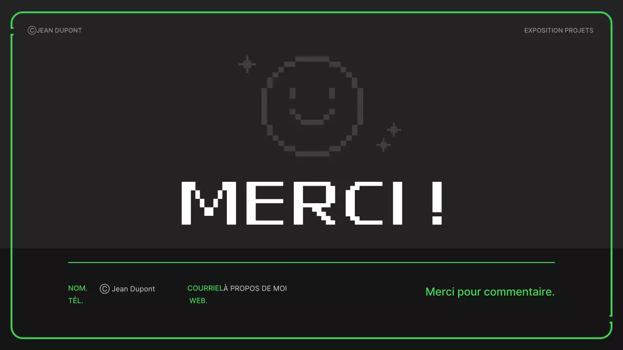 Portfolio d'illustrations pixellisées simples aux couleurs néon pour la nouvelle année