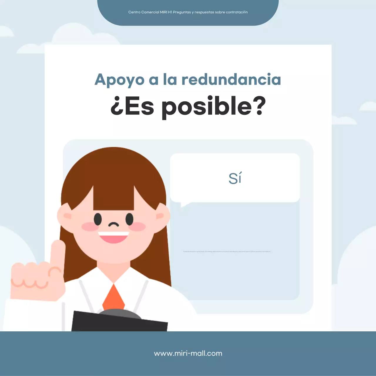 Reclutamiento limpio azul claro