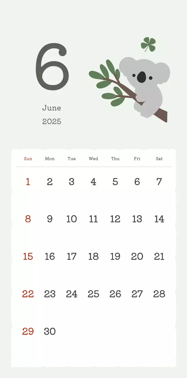 カラフルでかわいいイラストカレンダー