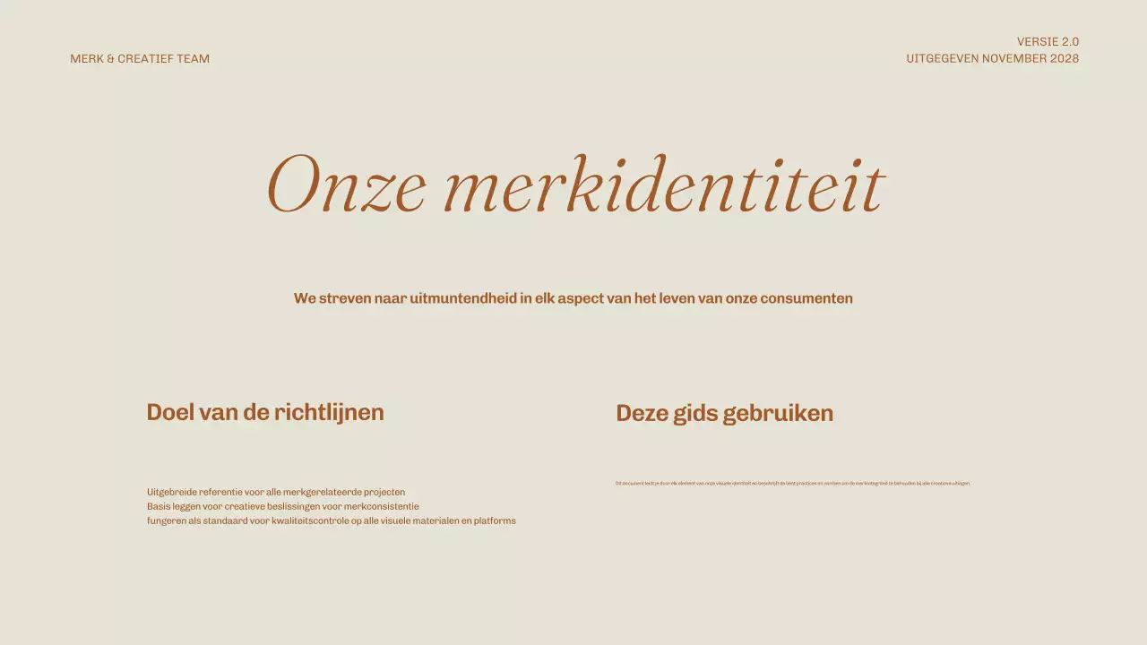 beige minimalistische merkrichtlijn