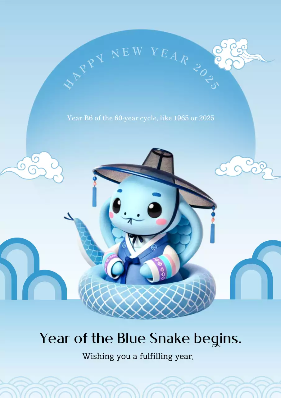 Poster mời mừng năm mới truyền thống màu xanh