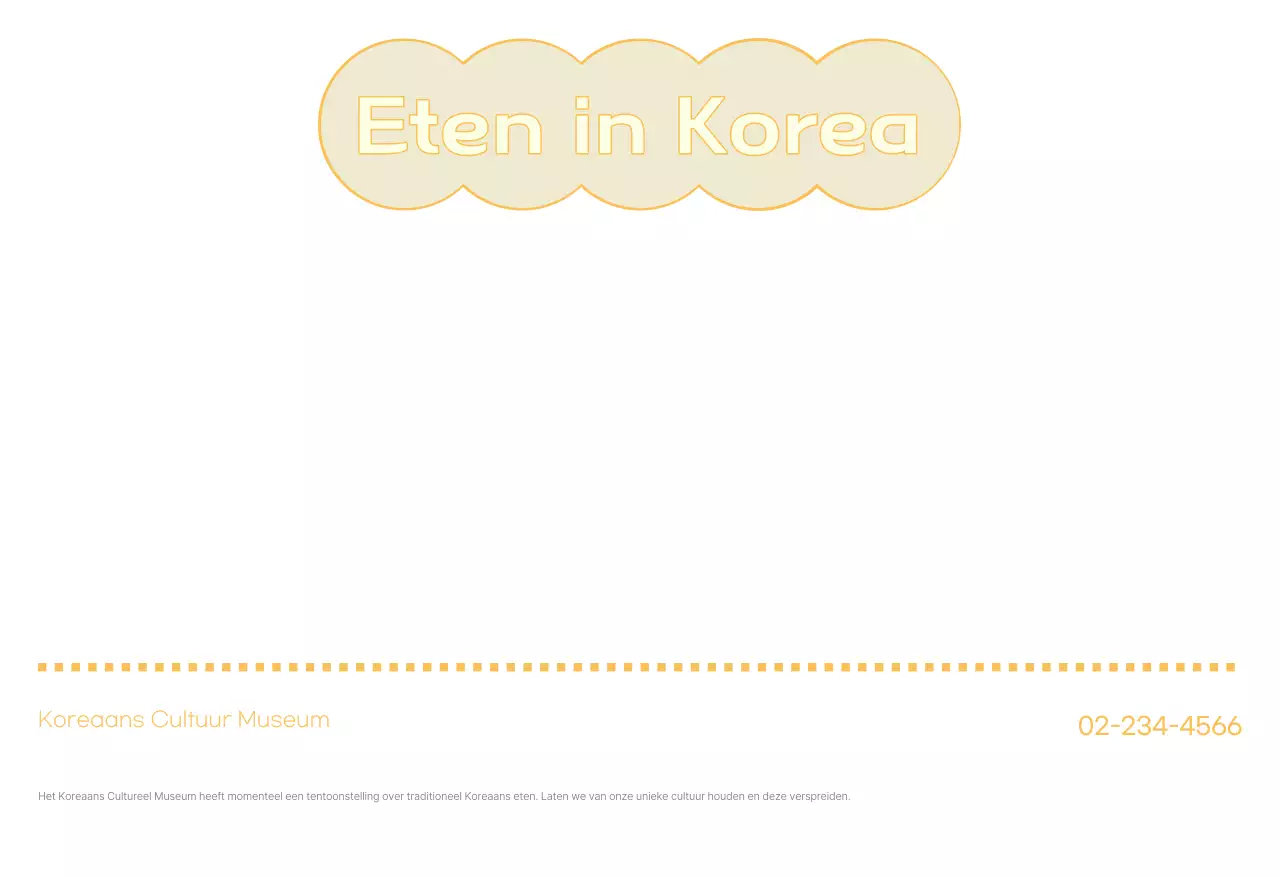 Mint Traditionele Koreaanse Voedsel Postkaart