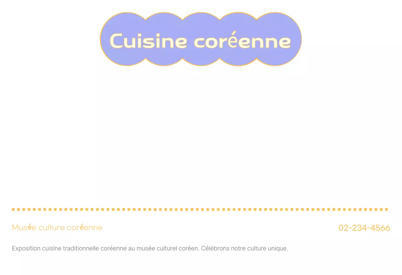 Carte postale de la cuisine traditionnelle coréenne à la menthe