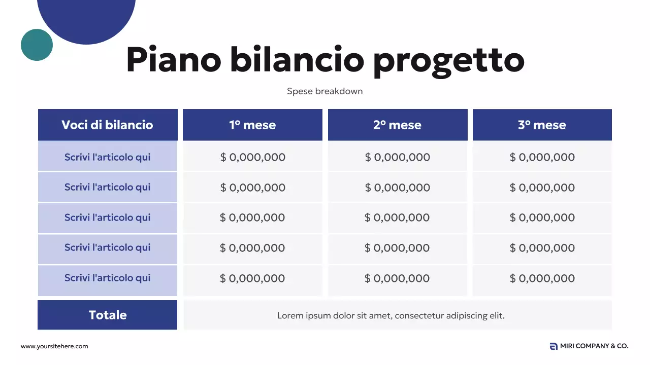 proposta commerciale moderna blu