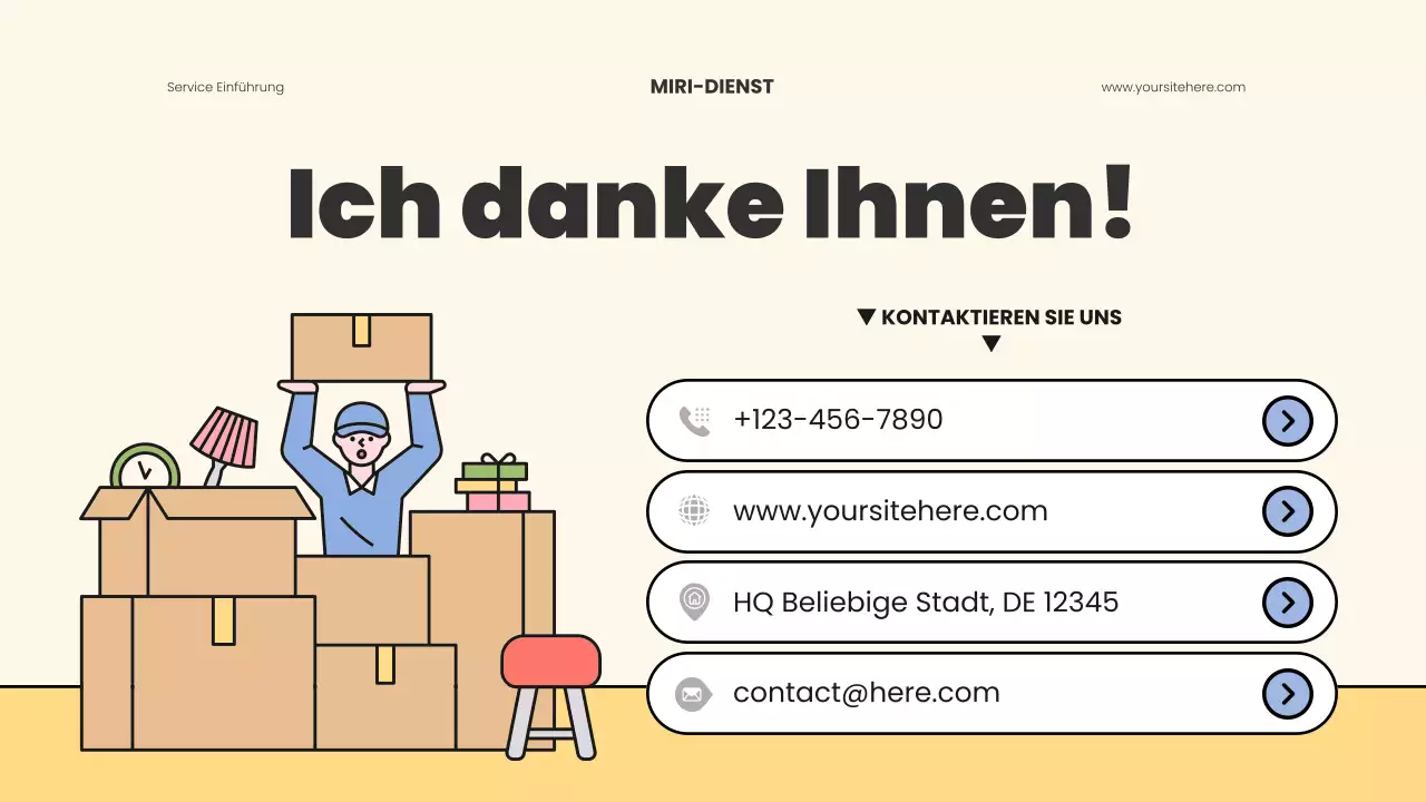 beige moderne Umzugsanzeige