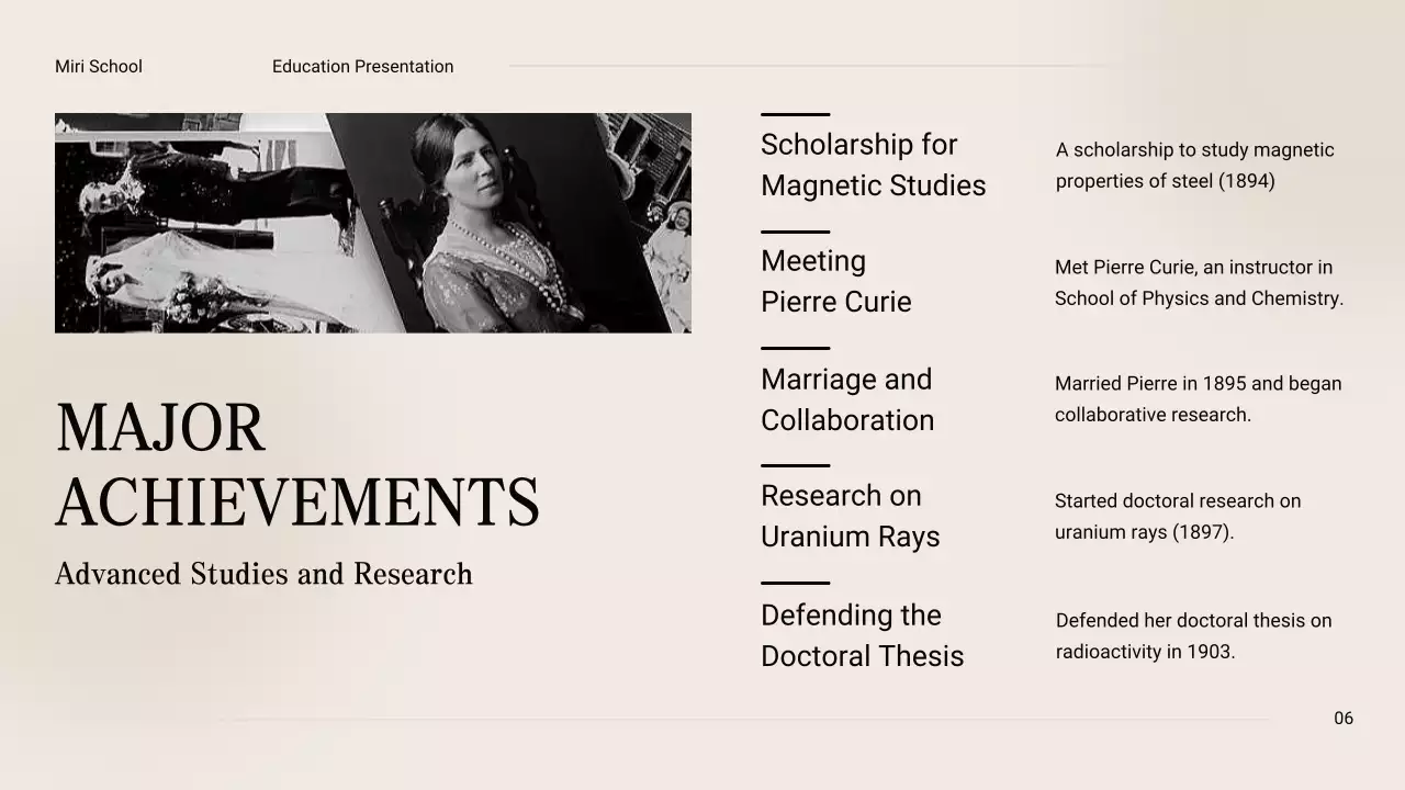 Black Vintage Biography Presentation