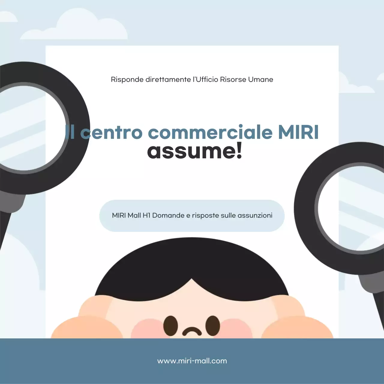 Assunzione pulita di colore blu chiaro