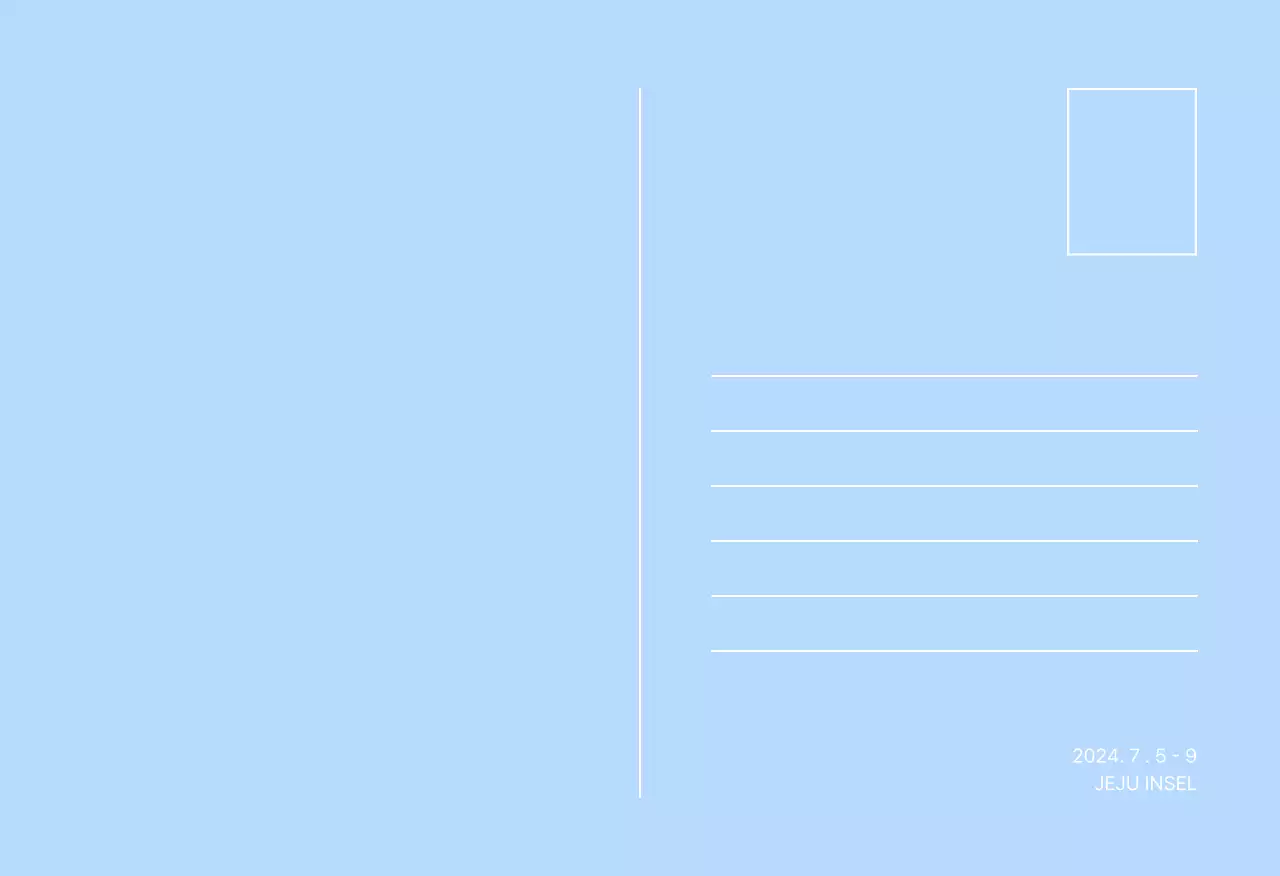 Grüne Natur Jeju Insel Postkarten Set