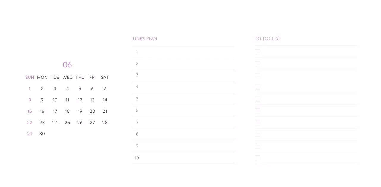 白と黒のシンプルな2025年版数字卓上カレンダー