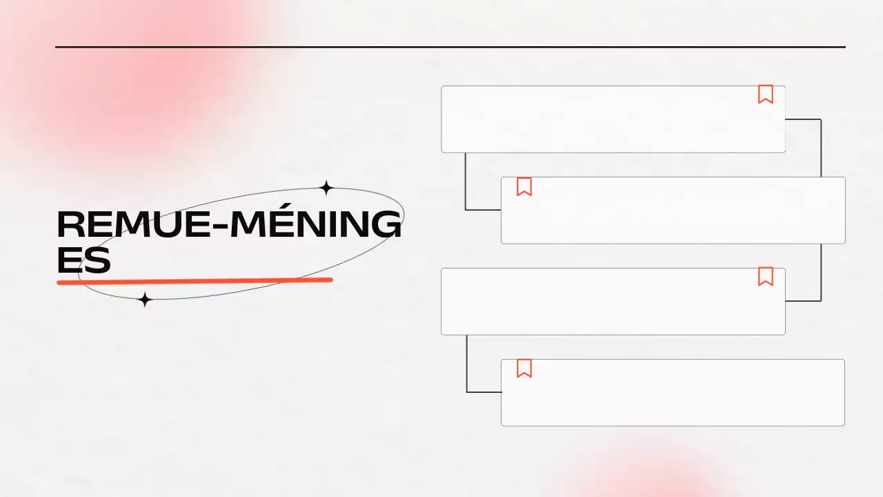 Présentation du remue-méninges orange et gris