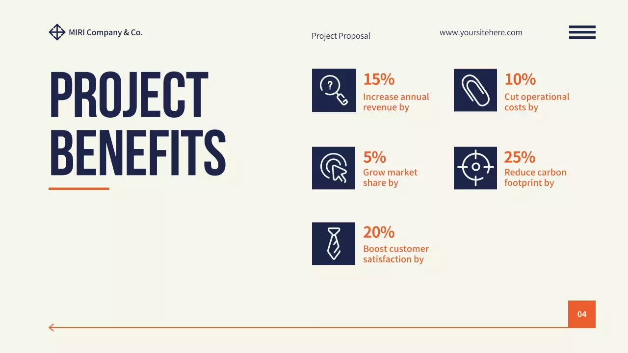 오렌지 모던 프로젝트 제안서 문서 프레젠테이션