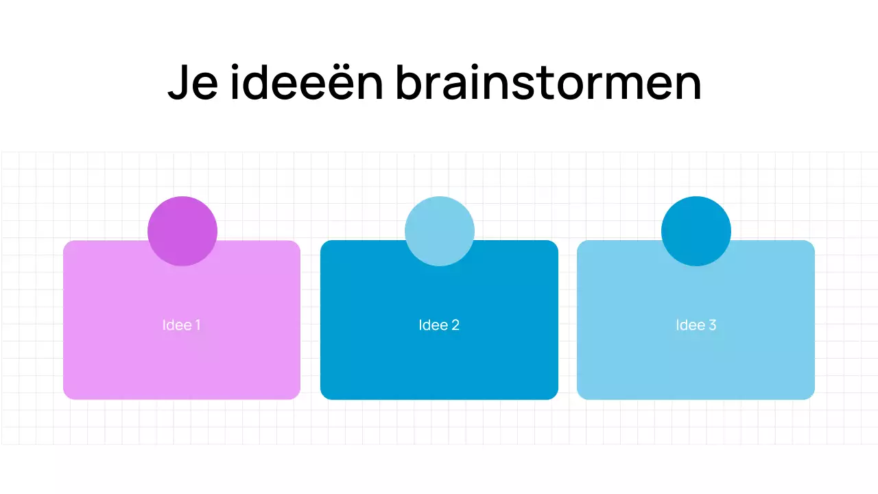 Trendy Knallende en Minimale Digitale Brainstorm Presentatie