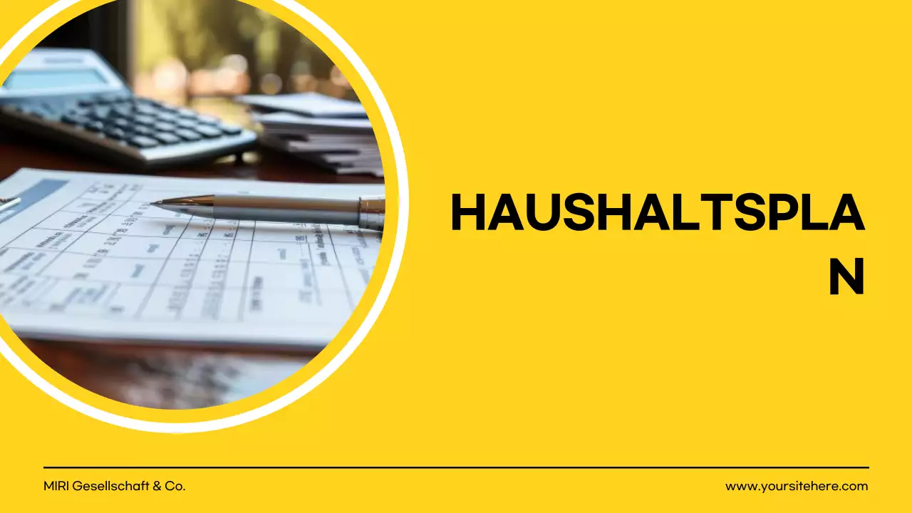 gelbes modernes Projektdokument