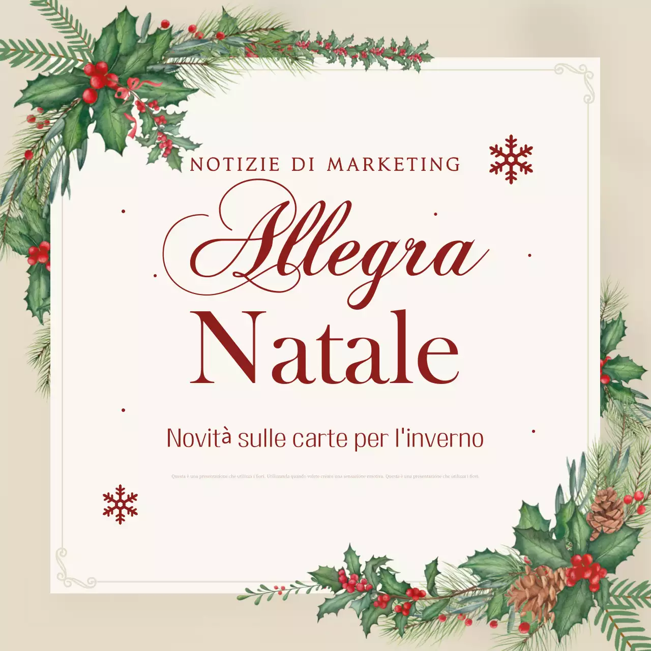 Promuovere un evento natalizio di classe in beige