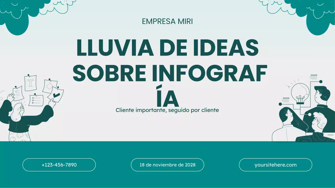 Guía de ideas Teal Modern Brainstorming