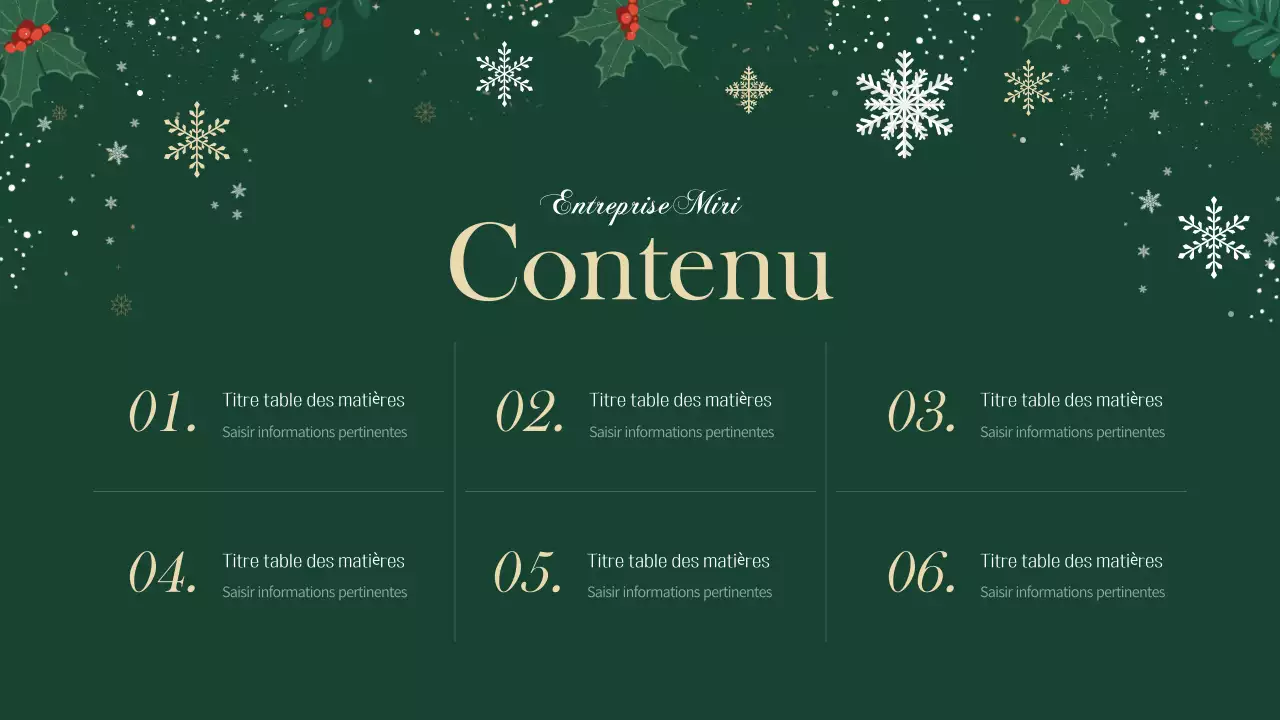 Un luxueux agenda de Noël en vert