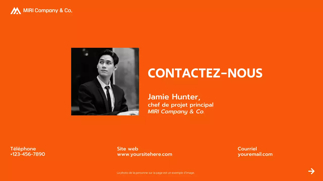 présentation d'une proposition de projet moderne orange