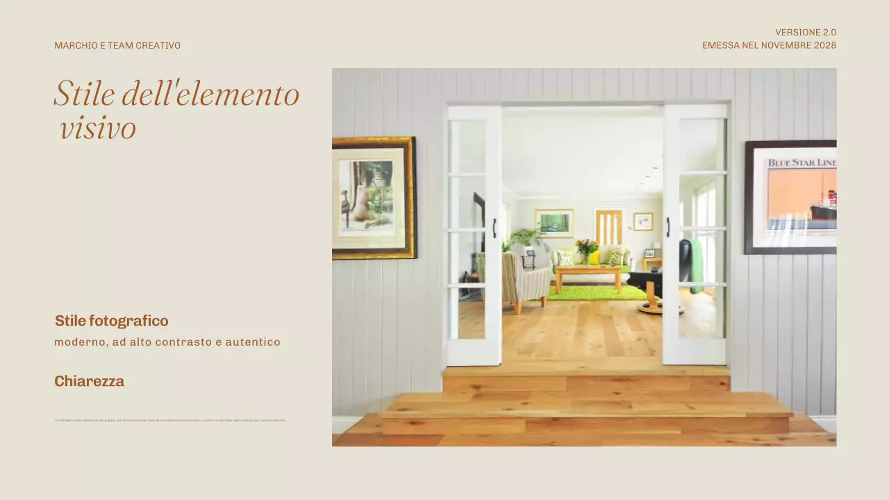 linea guida del marchio minimalista beige