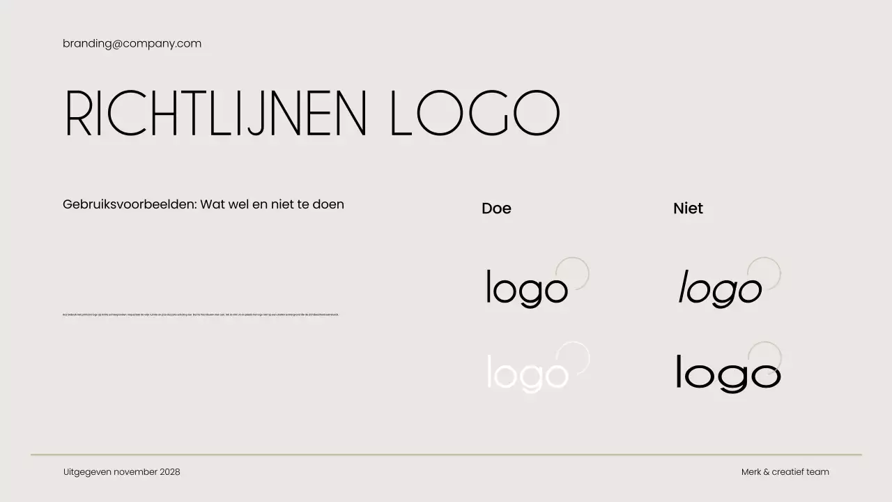 beige moderne merkgids