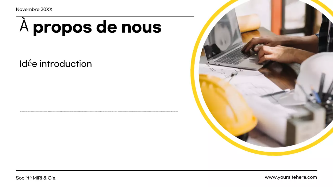 document de projet moderne jaune