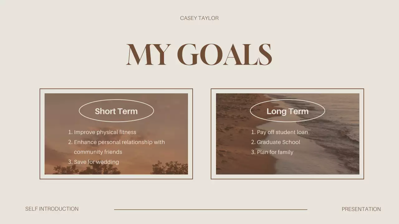 Modelo de apresentação de introdução Brown Classic