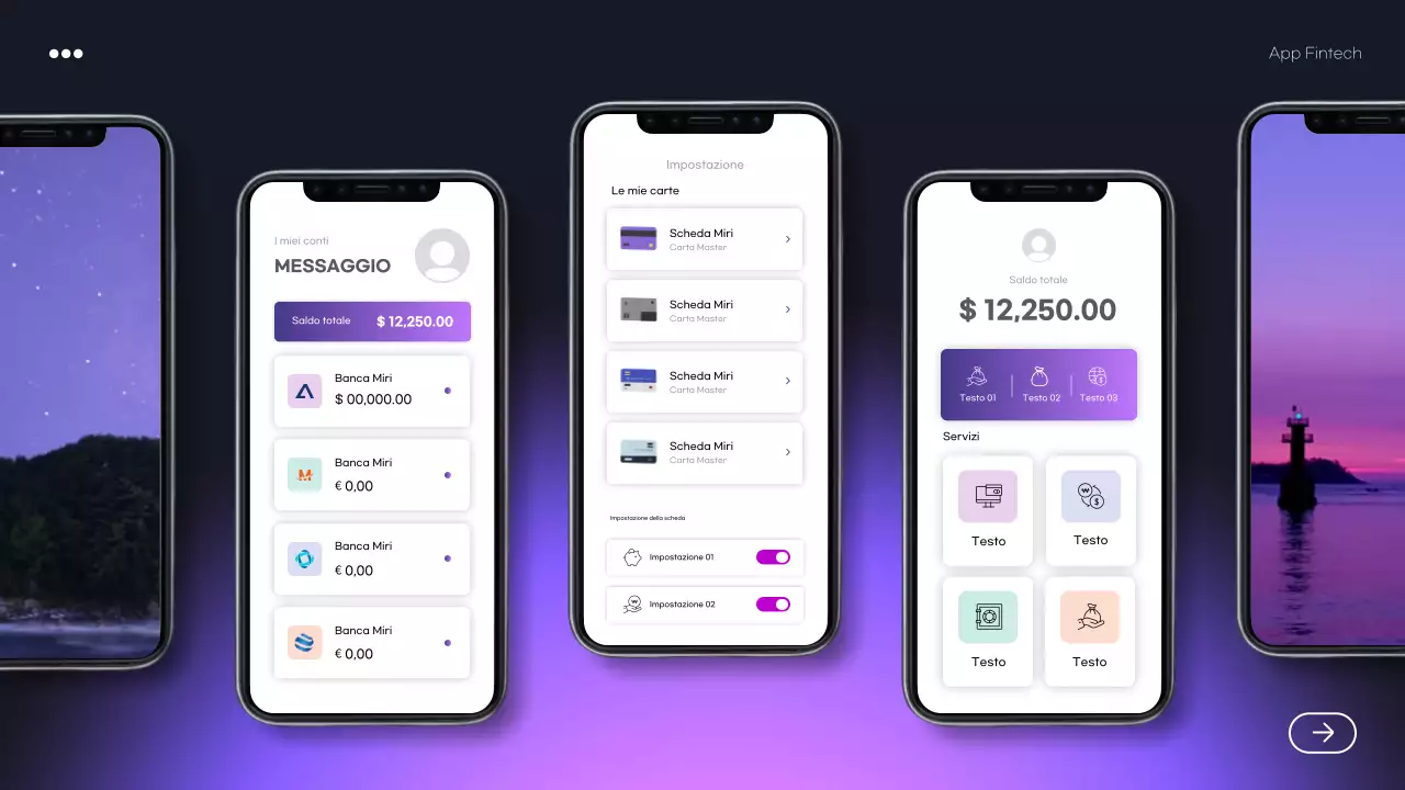 promozione fintech moderna viola